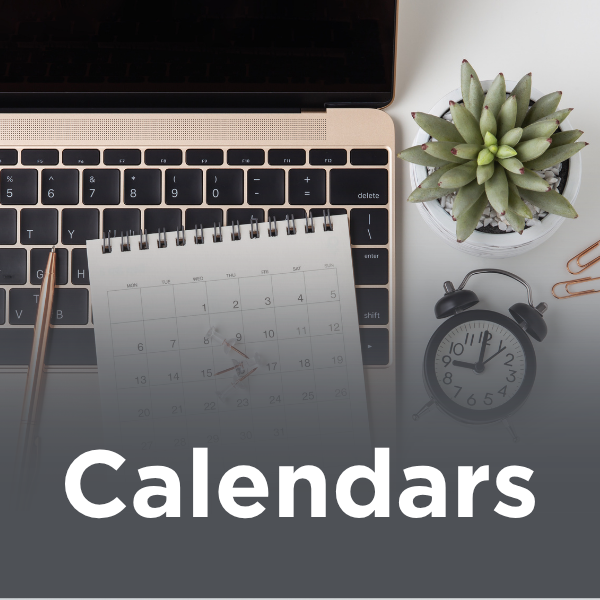Calendar on top of a laptop